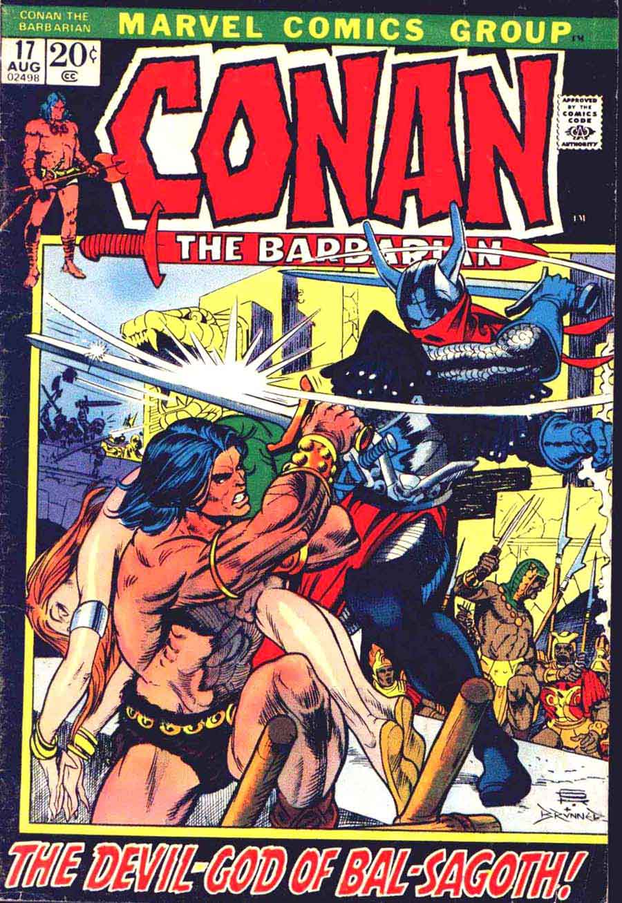 Conan the Barbarian v1 #17 marvel comic book cover art by Frank Brunner