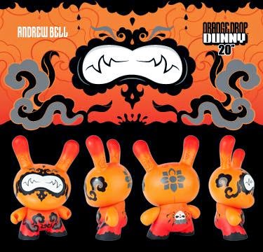 Kidrobot x Andrew Bell Orange Drop 20” Dunny Vinyl Figure