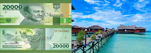 5. Pemandangan Alam Derawan di Uang Kertas Rp 20.000 5. Pemandangan Alam Derawan di Uang Kertas Rp 20.000