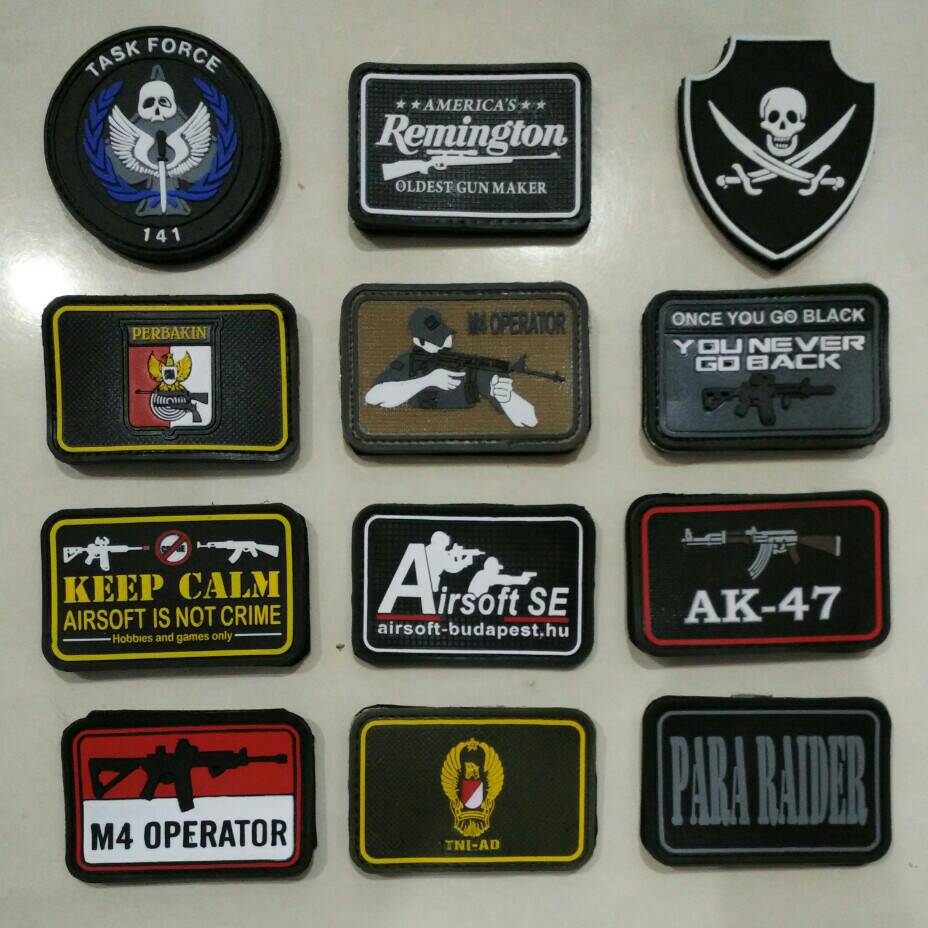 Jual Emblem Patch Karet Berperekat Velcro jual emblem patch karet berperekat velcro