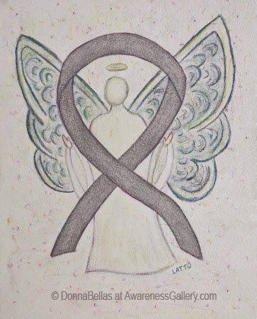 Silver Ribbon Awareness Angel Image Picture