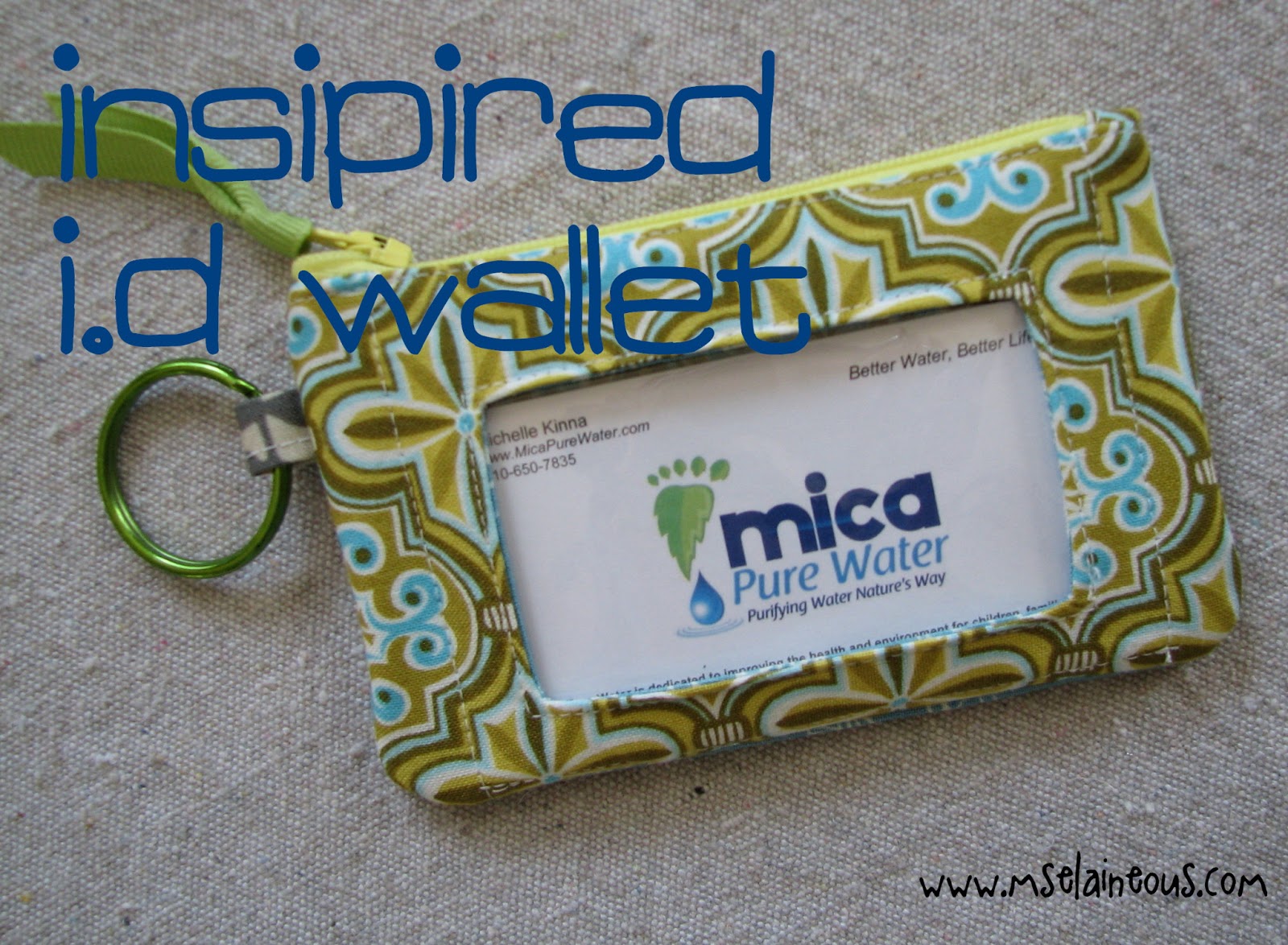 Ms. Elaineous Teaches Sewing: Inspired I.D Wallet: Free Pattern