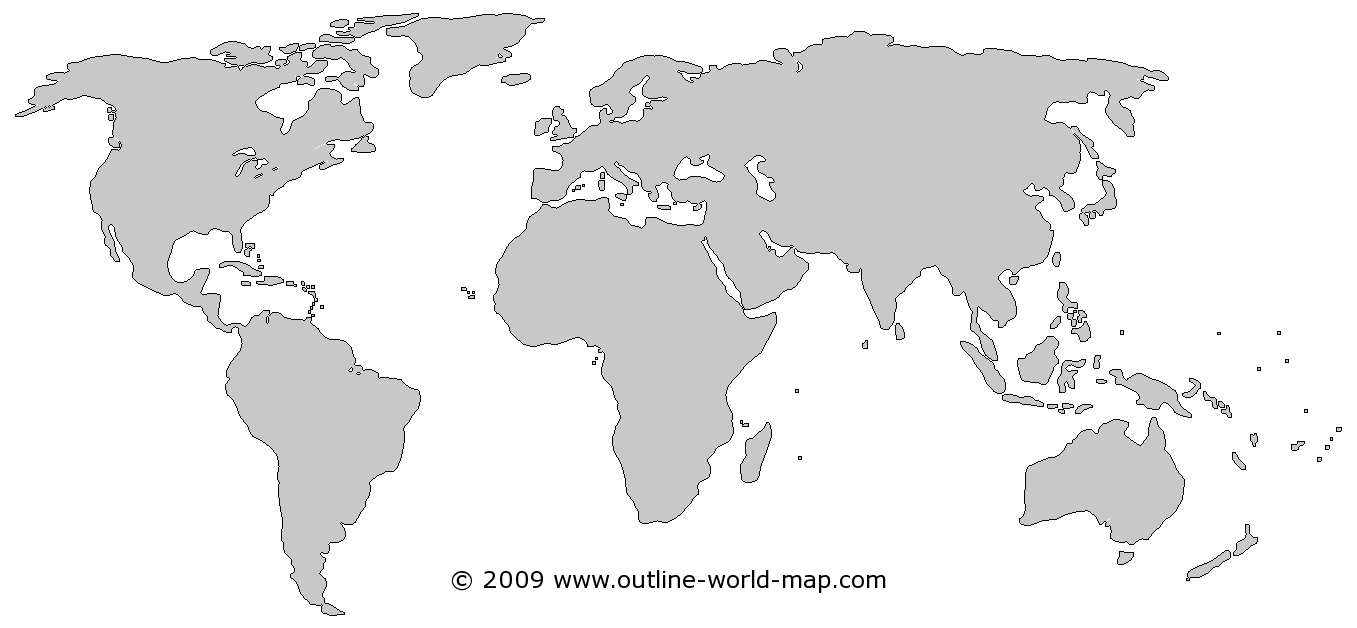 Blank Map Of The World Printable World Map Blank Blank Map Of The World Printable World Map Blank