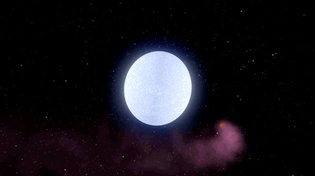 KELT-9b orbitando sua estrela hospedeira 