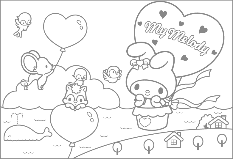 My Melody Coloring Pages | Color Udin