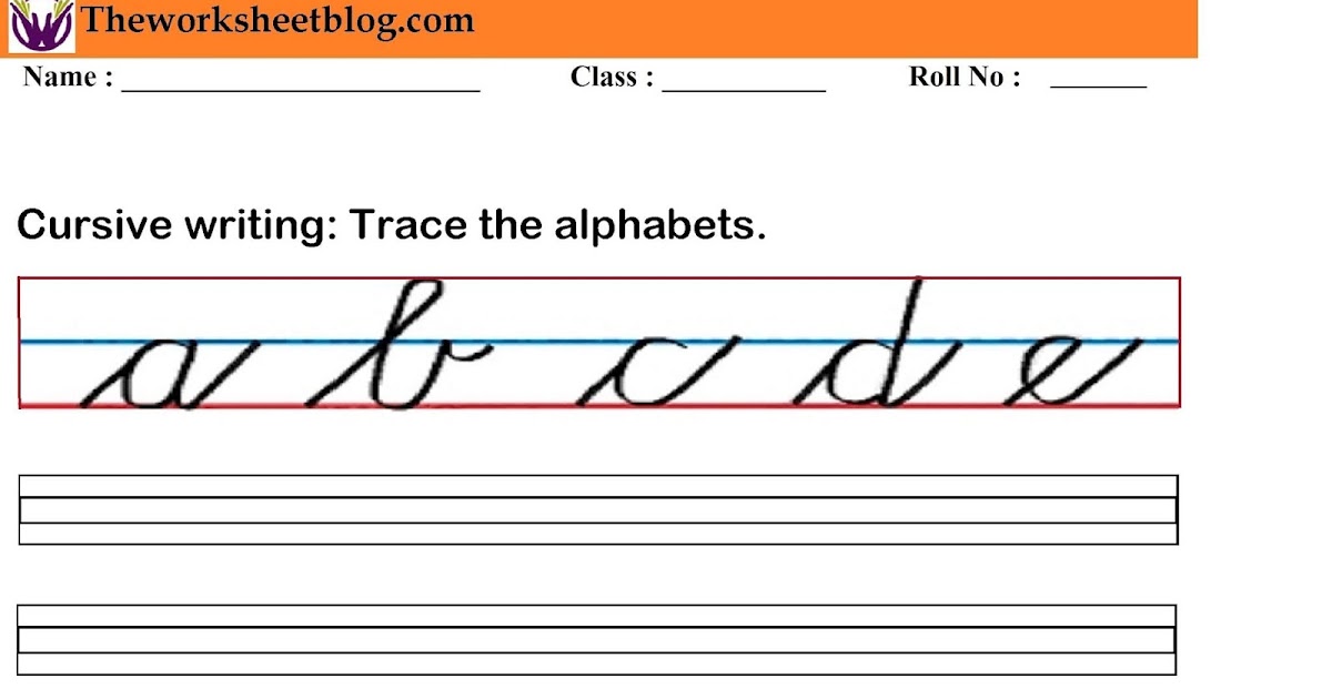 Cursive writing worksheets A-Z