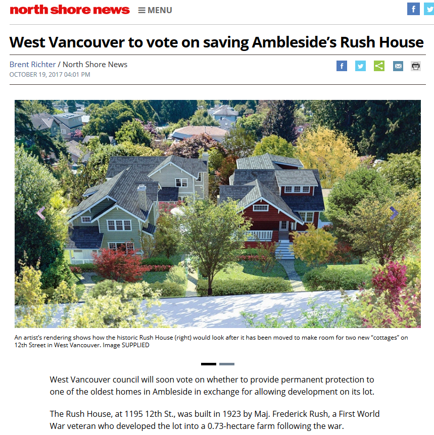 Michael Geller's Blog Rush House Heritage Revitalization Agreement