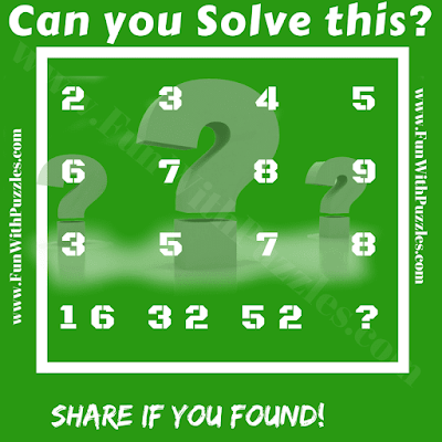 2 3 4 5 6 7 8 9 3 5 7 8 16 32 52 ?. Can you find the missing number in this Medium-Level Logical Reasoning Math Puzzle?