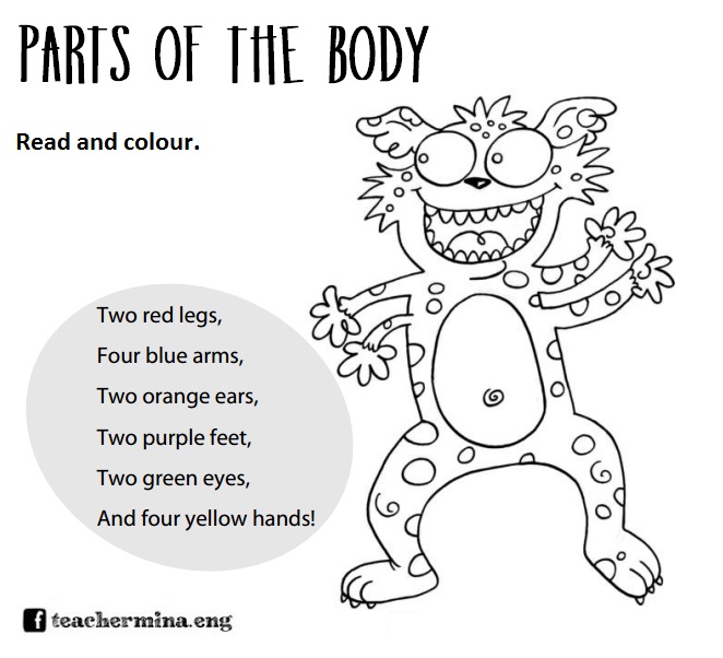 Teachermina: [activity] parts of the body