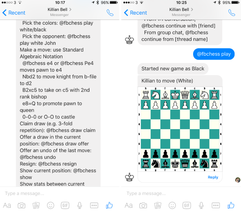 Play Chess On Facebook Messenger (Hidden Game) fbchess