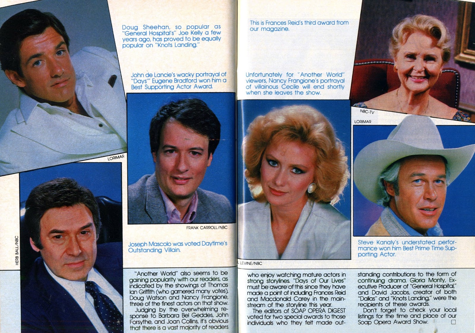 1st Annual Soap Opera Digest Award Winners Part 7 of 7