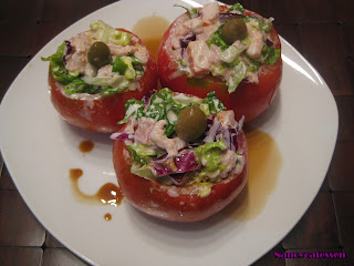 Tomates de la huerta rellenos