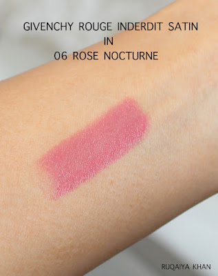 GIVENCHY Rouge Interdit Satin Lipstick in ROSE NOCTURNE 06 Review and Swatches