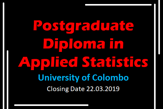 Postgraduate Diploma in Applied Statistics  - University of Colombo