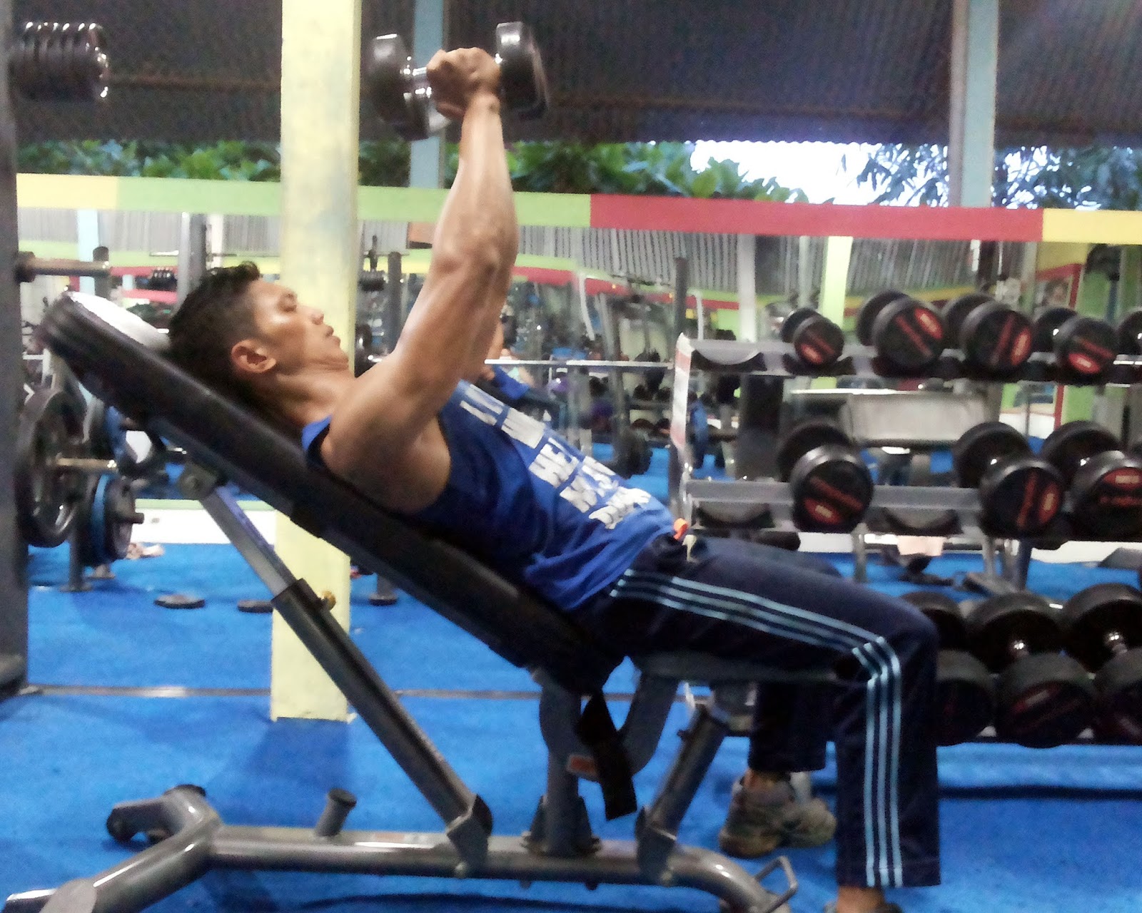 Dumbbell Close Grip Incline Bench Press Musfitness