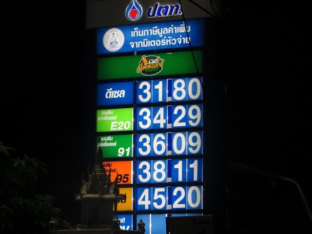 Цены и разновидность бензина Таиланд