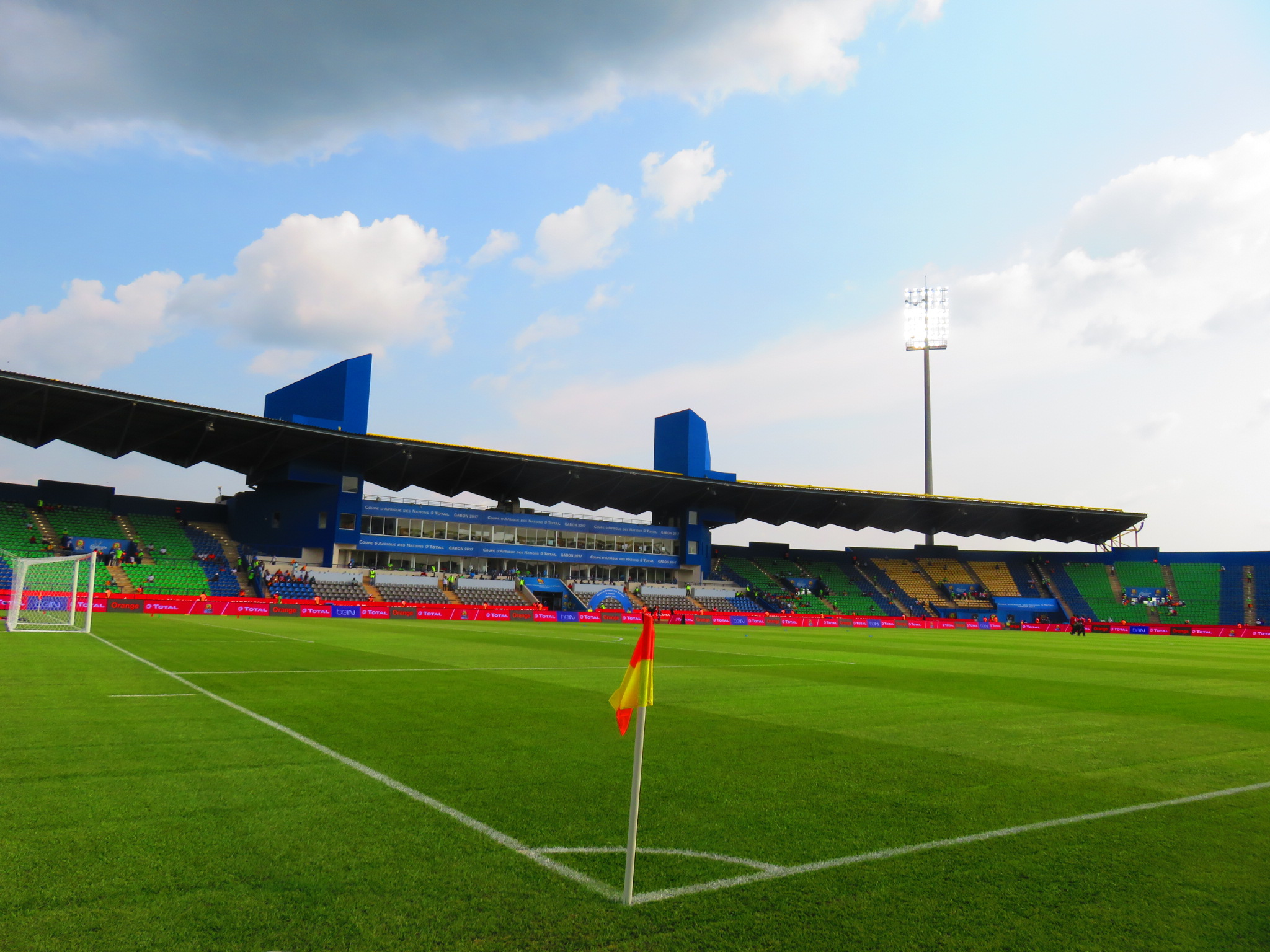 Stade de Franceville (capacity 22,000) in Franceville.