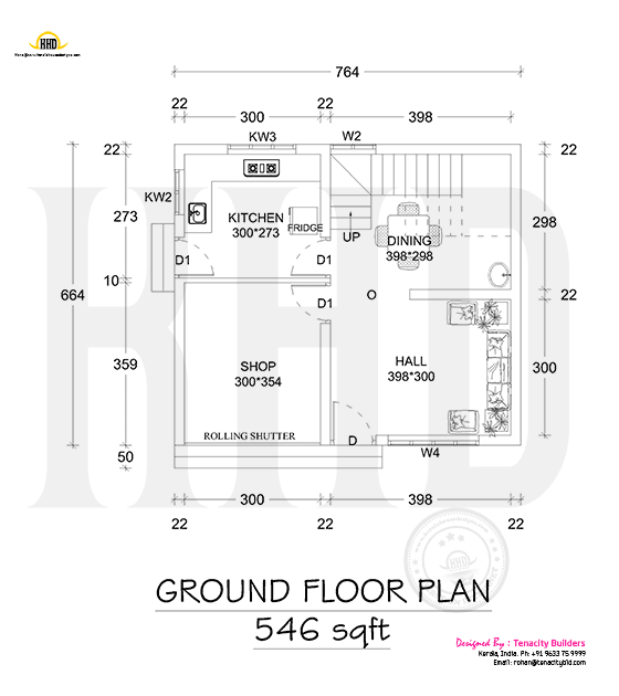 Drawing of ground floor plan