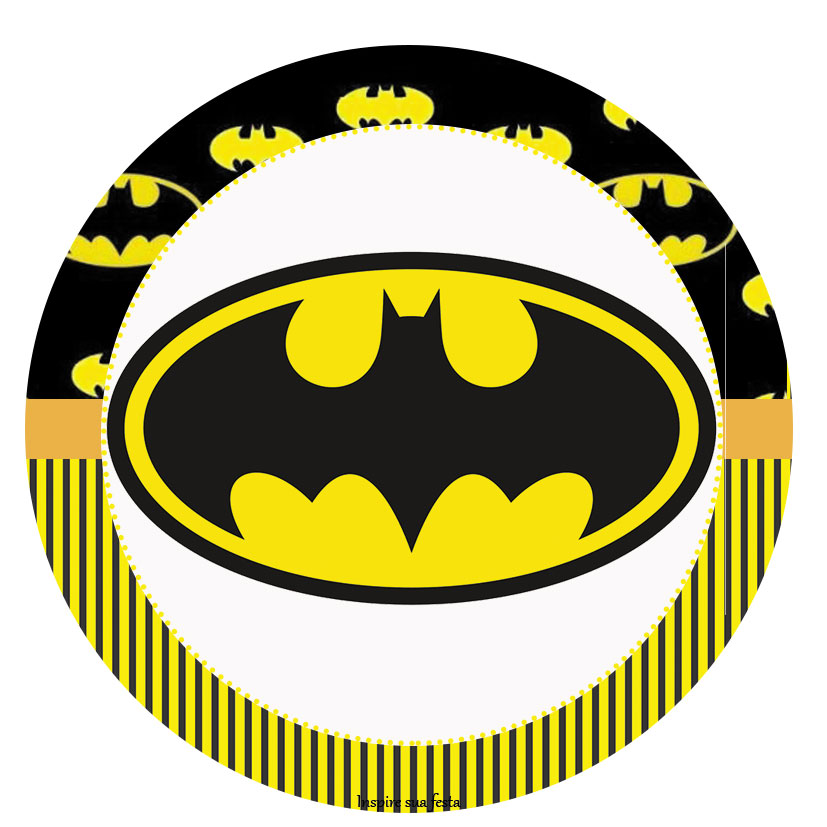  Fiesta de Batman  Toppers y Wrappers para Cupcakes para Imprimir Gratis.