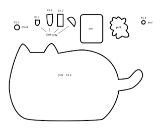 How to Make a Pusheen Nyan Cat plushie template tutorial