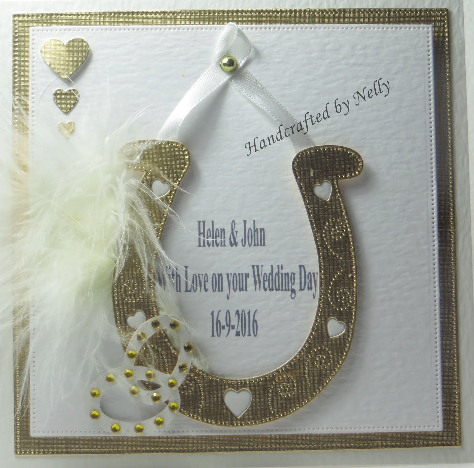 Nellys Crafty Card Attack Lucky Horseshoe Wedding Cards Handmade chat