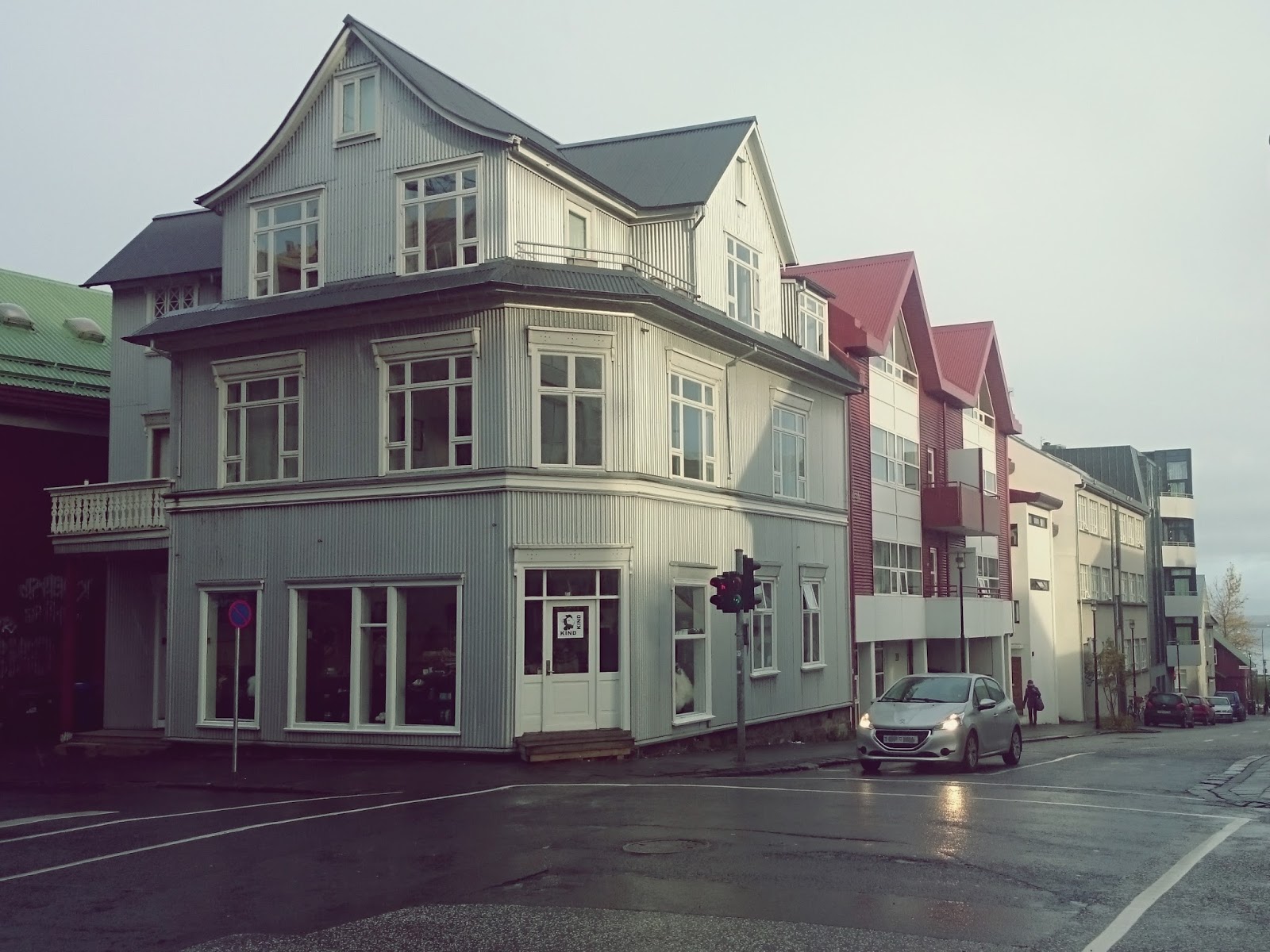 Reykjavik, miasto, stolica, Islandia, Krajobraz, domy, ulica