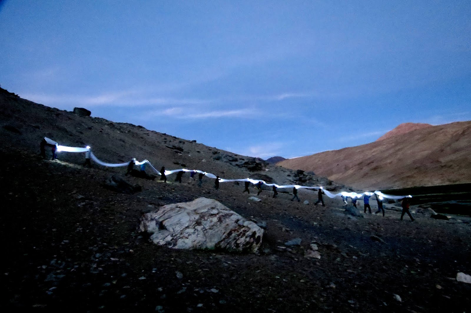 Dd Environmental light Performative Installation, LADAKH 2014