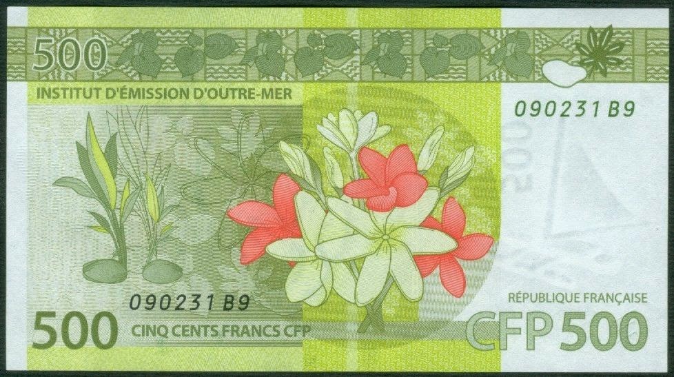 French Pacific paper money 500 CFP Franc