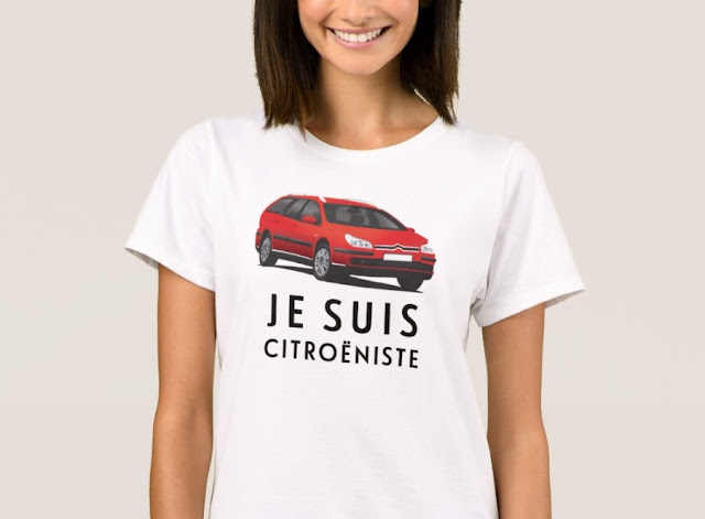 Citroën C5 Break t-shirts je suis citroëniste red