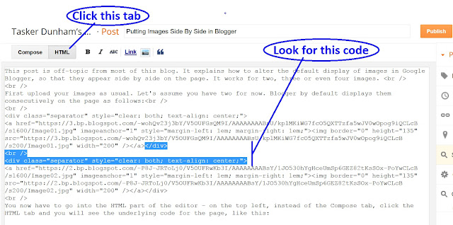 Image code in Blogger