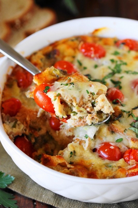 Savory Breakfast Bread Pudding The Kitchen is My Playground