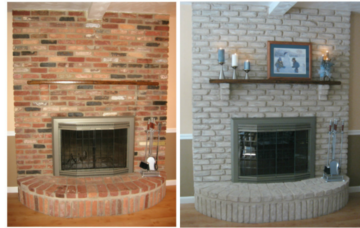 Fireplace Decorating Why Paint A Brick, How To Remove Paint From Painted Brick Fireplace