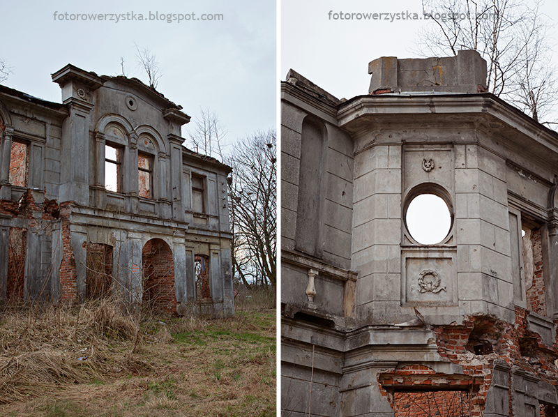 Pałac Karskich, Włostów, pałac, ruiny 