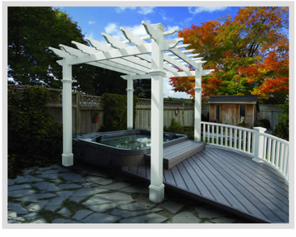 A pergola poolside design