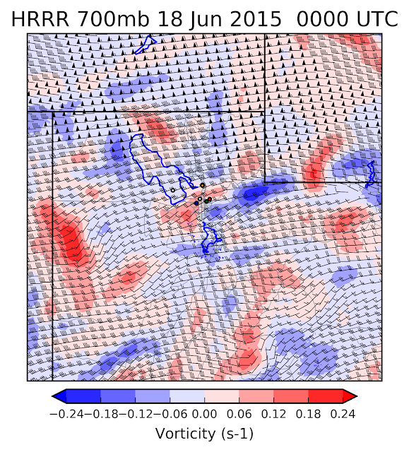 HRRR 700 mb winds and vorticity over Utah