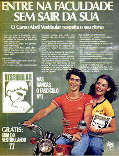 propaganda curso vestibular Abril - 1977