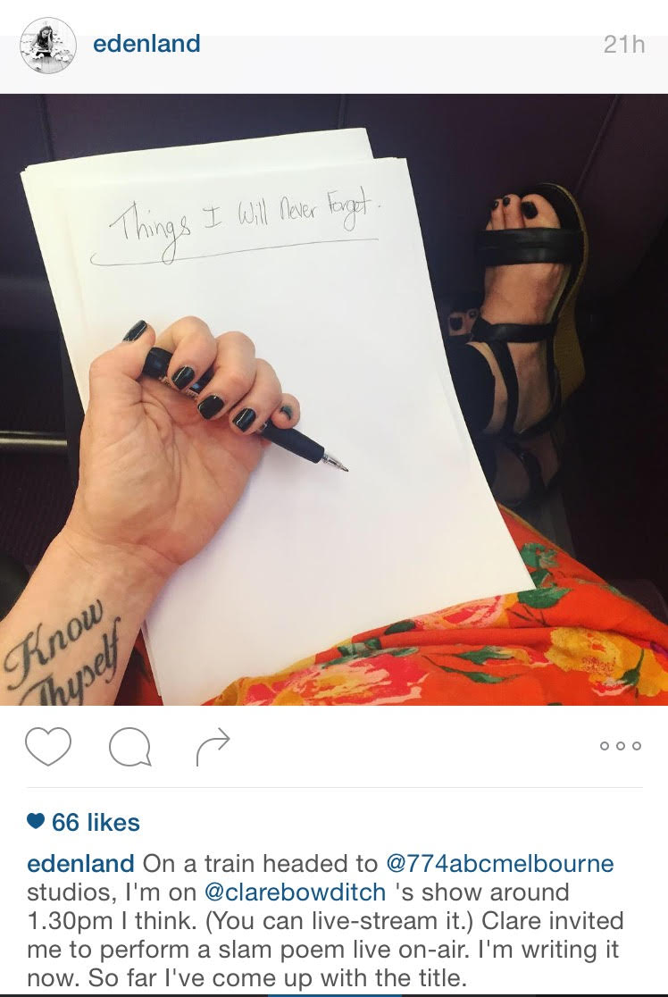 Edenland Things I Will Never Forget