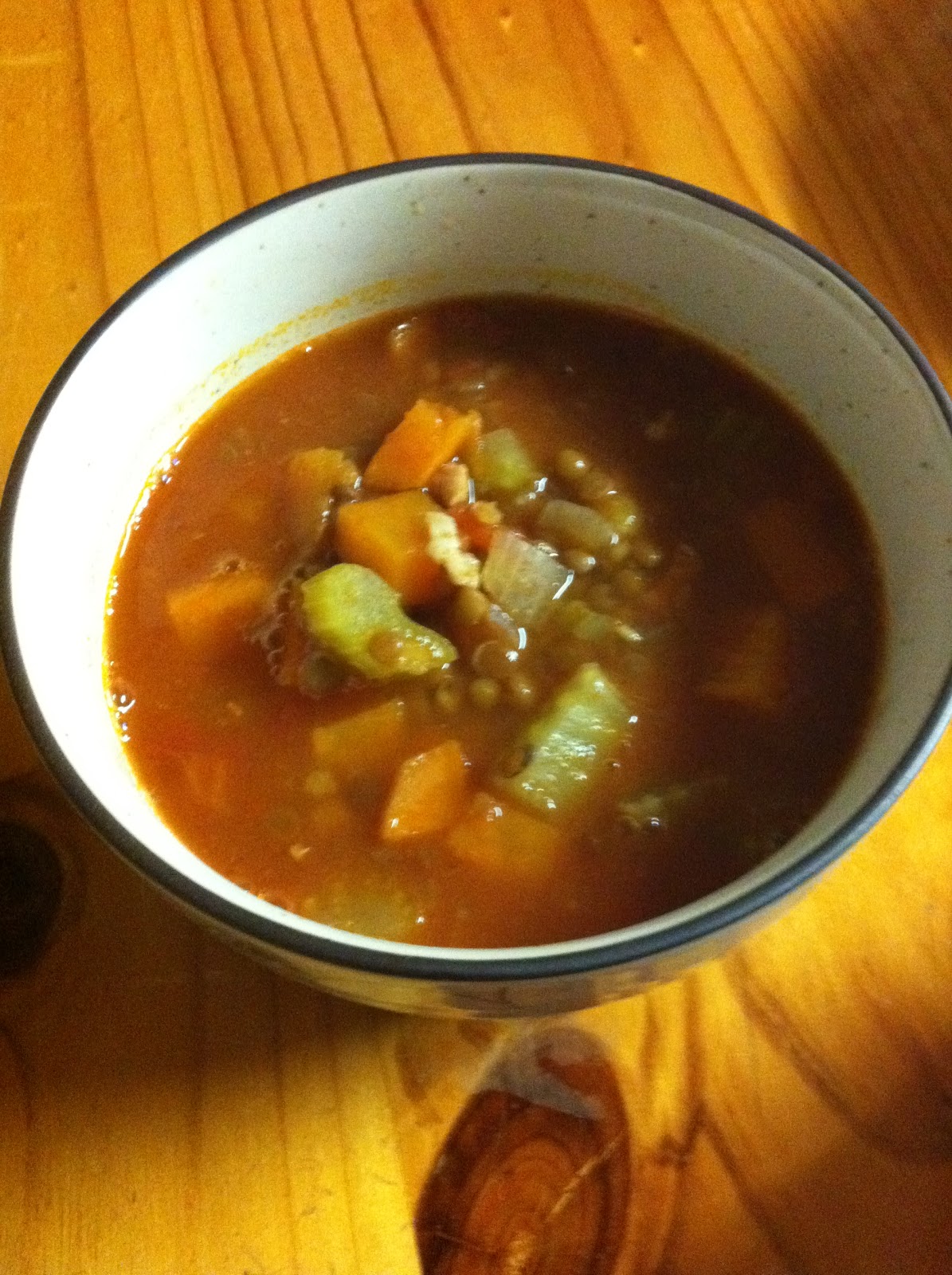 CheeKeeLee: Lentil, Sweet Potato & Pancetta Soup