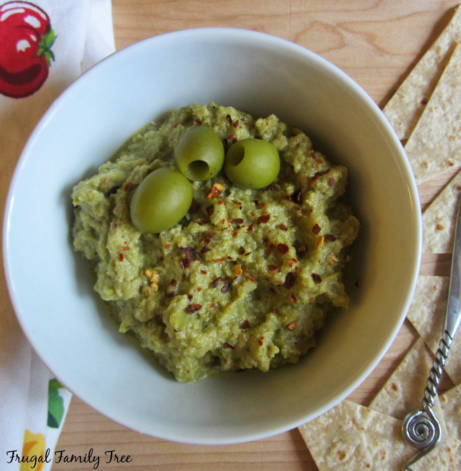 Green Olive Dip With Lindsay Olives sponsored Frugal Family Tree