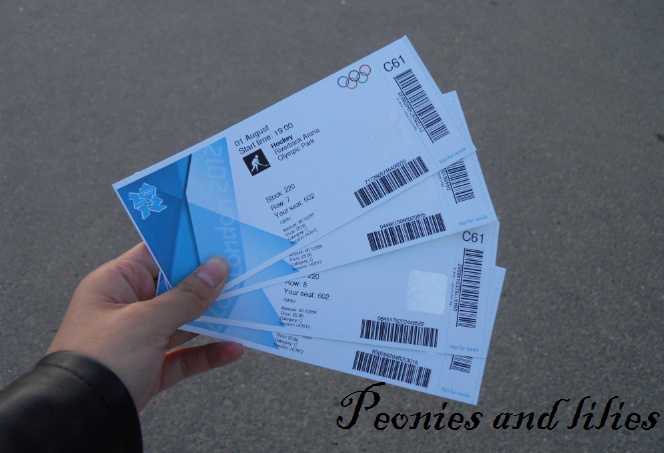 London 2012, Olympics London 2012, London 2012 olympic hockey match tickets, Peonies and lilies
