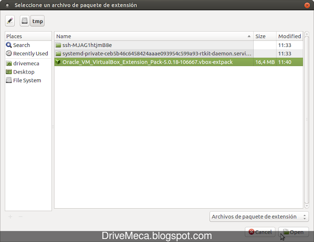 DriveMeca instalando Virtualbox en Linux Ubuntu 16.04 LTS paso a paso