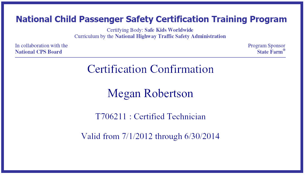 Crafty Mommy At Home Car Seat Safety