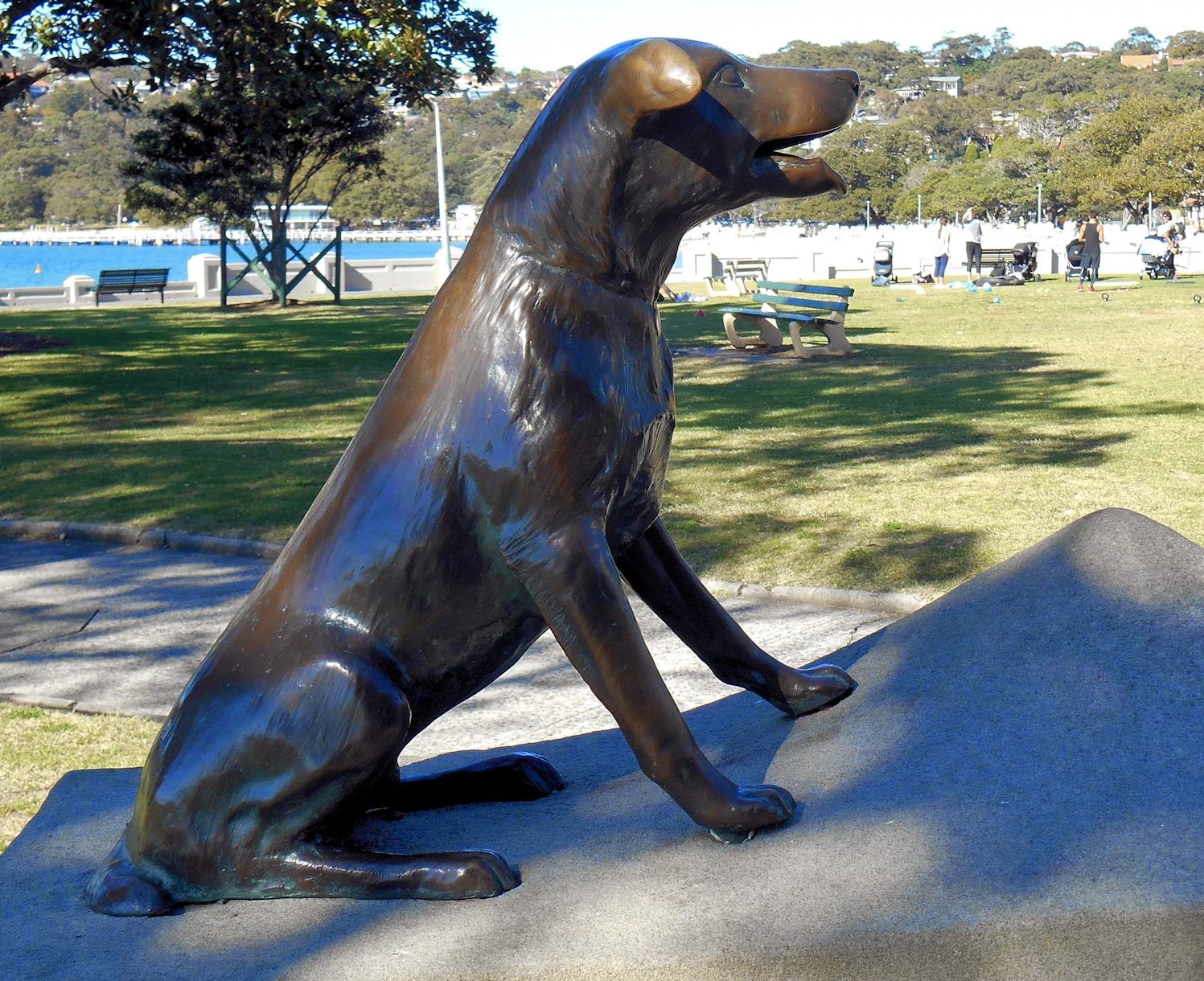 Statues of Dogs, and 'Trim' Our Walks
