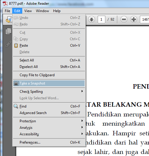 Cara Mengambil Gambar Pada PDF atau ScreenShoot