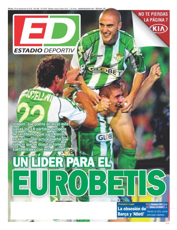 Betis, Estadio Deportivo: "Un líder para el EuroBetis"