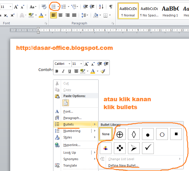 Mengenal Bullet And Numbering Tanggal Dan Jam Serta Kolom Pada Ms Word Lets Sekolah Blogspot Com