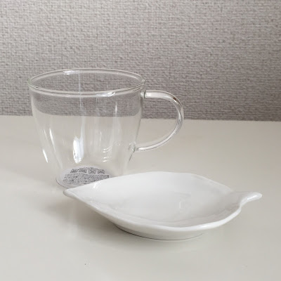 ニトリ,ホーロー・ミルクパン・白　内寸15cm,耐熱ガラスマグカップ　200ml,リーフプレート,nitori