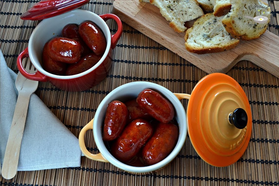 Chorizos o choricitos a la sidra