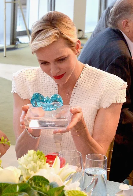 Princess Charlene of Monaco attends the Blue Ribbon of the Los Angeles Music Center honoring Princess Charlene of Monaco at Grand Hall