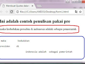 Kegunaan Tag "pre" dan tag "code" pada HTML